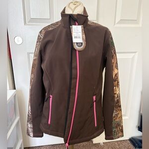 Realtree Women's Brown Jacket with Pink Accents